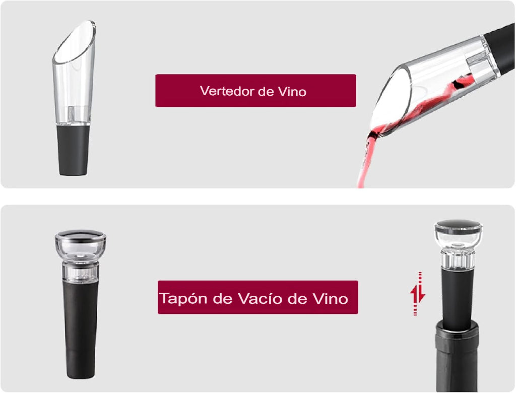 Sacacorchos eléctrico 4 en 1