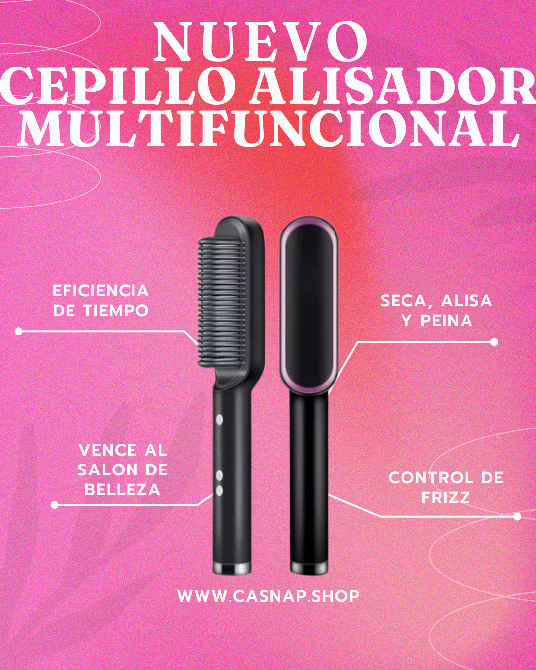 Cepillo Alisador Rizador Multifuncional